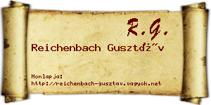 Reichenbach Gusztáv névjegykártya